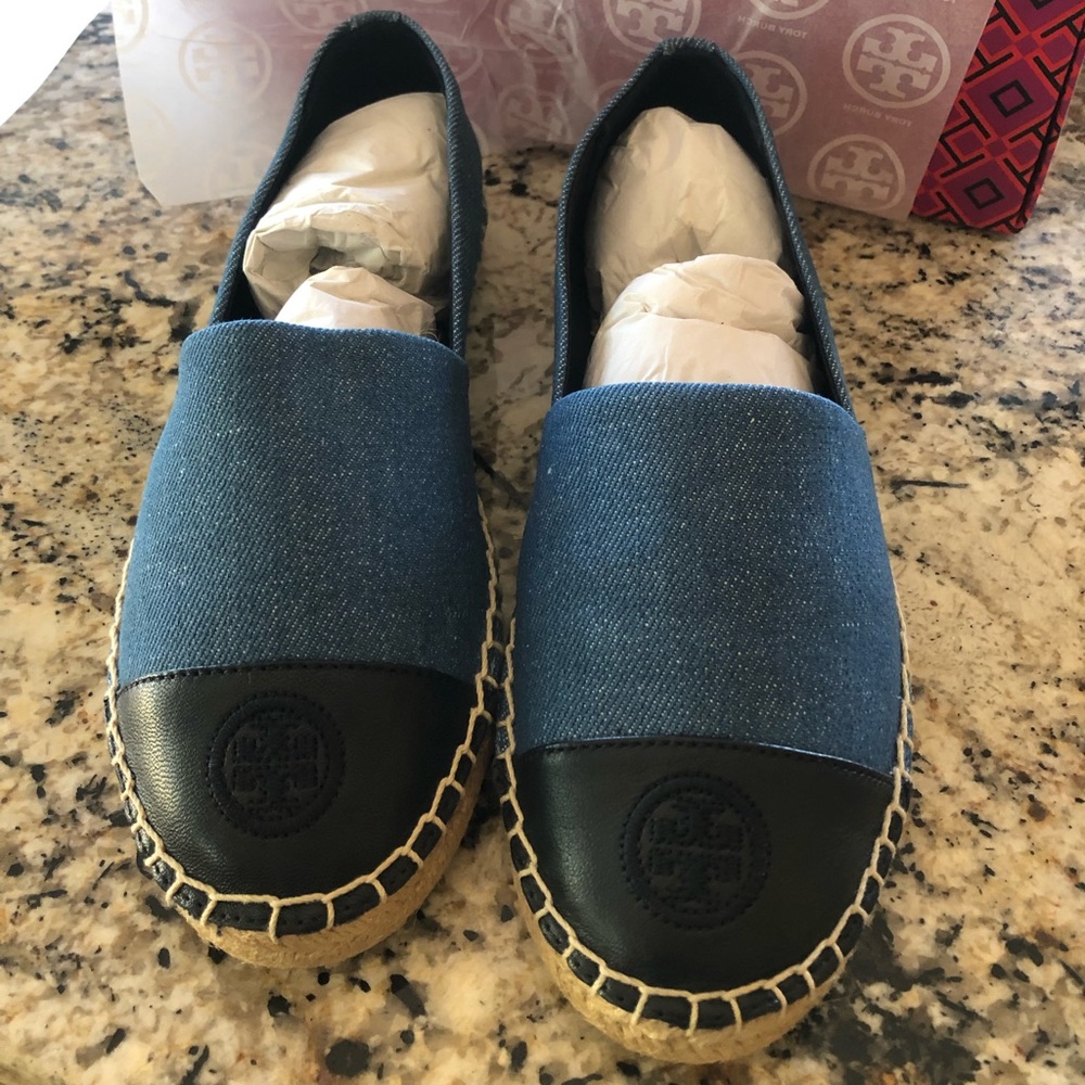 Tory Burch denim espadrilles!!!! NWT NWT